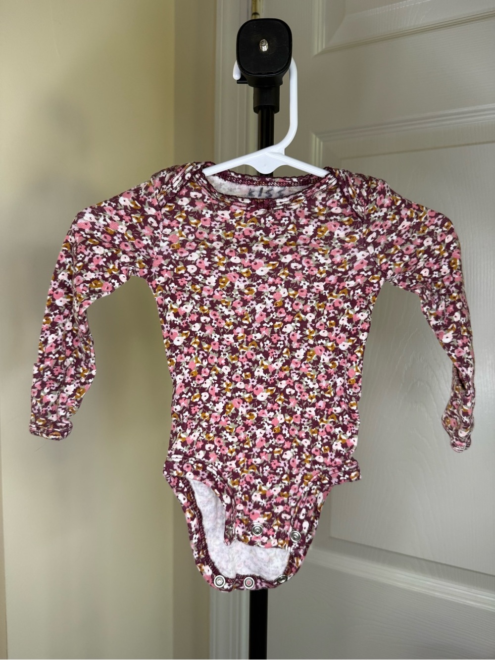 Carter's Long-Sleeve Floral Baby One-Piece Bodysuit
